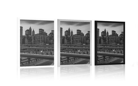 PLAKÁT RUŠNÉ VELKOMĚSTO V ČERNOBÍLÉM PROVEDENÍ - ČERNOBÍLÉ - PLAKÁTY