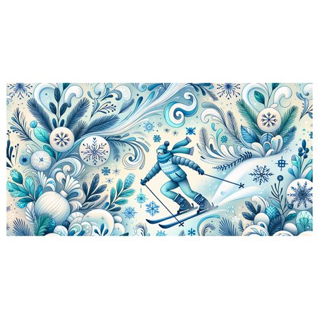 WANDBILD BLAUE WINTERLANDSCHAFT - BILDER VON BERGEN - BILDER