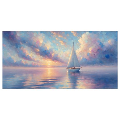 OBRAZ ROMANTICKÁ PLACHETNICE - OBRAZY MOŘE A PLÁŽ - OBRAZY