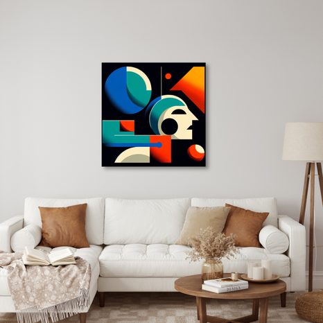 WANDBILD ABSTRAKTE GEOMETRISCHE FORMEN IN BEWEGUNG - WANDBILDER ABSTRAKTE FORMEN - BILDER