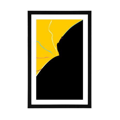 POSTER MIT PASSEPARTOUT ABSTRAKTION DES WEIBLICHEN KÖRPERS - MOTIVE AUS UNSERER WERKSTATT - POSTER