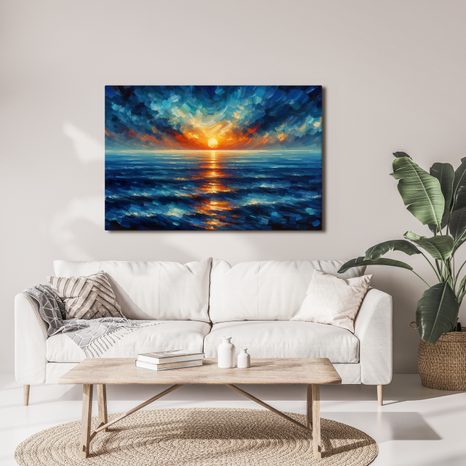 OBRAZ ZÁPAD SLUNCE NAD OCEÁNEM - OBRAZY VÝCHOD A ZÁPAD SLUNCE - OBRAZY