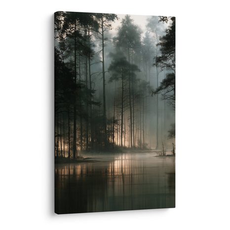 CANVASTAVLA TYST TALLSKOG I DIS - TAVLOR MED SKOG - TAVLOR