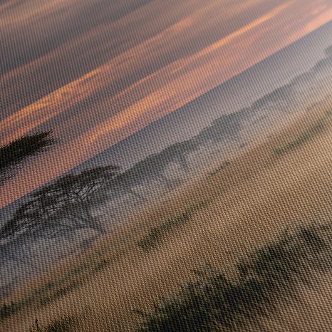 WANDBILD AFRIKANISCHE DÄMMERUNG MIT WILDNIS - BILDER VON ELEFANTEN - BILDER