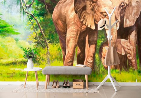 TAPETA SLONÍ RODINKA - TAPETY - TOTÁLNÍ VÝPRODEJ 🔥