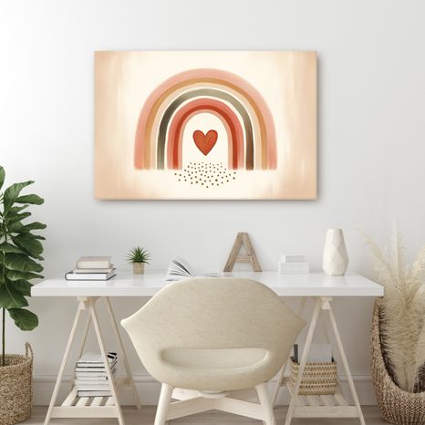 WANDBILD REGENBOGEN-BERÜHRUNG DER LIEBE - BILDER MIT LIEBESMOTIVEN - BILDER