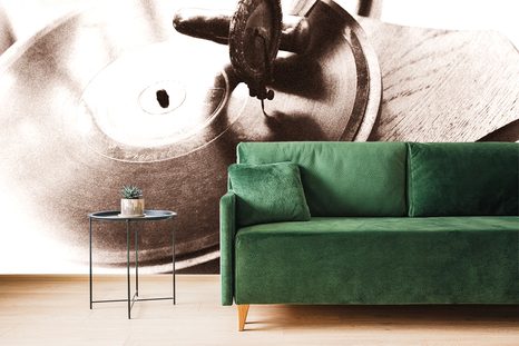 CARTA DA PARATI – GRAMMOFONO ANTICO - CARTA DA PARATI VINTAGE A RETRO - CARTA DA PARATI