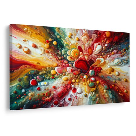 OBRAZ EXPLOZIVNÍ BAREVNÝ CHAOS - ABSTRAKTNÍ OBRAZY - OBRAZY