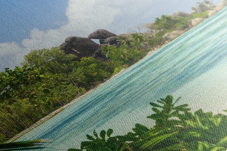 OBRAZ PIĘKNA PLAŻA NA WYSPIE LA DIGUE - OBRAZY PRZYRODY I KRAJOBRAZY - OBRAZY