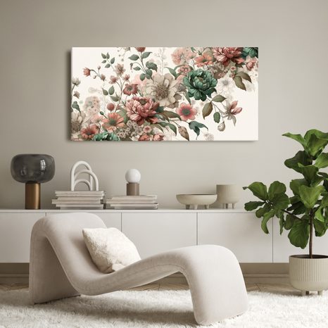 CANVAS SCHILDERIJ BLOEIENDE TUIN - SCHILDERIJEN - MEGA UITVERKOOP TOT 70% 🔥