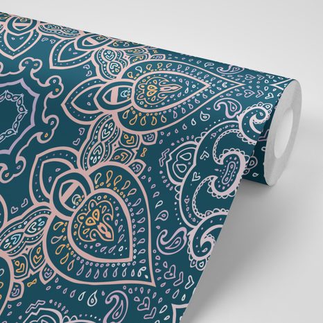 SAMOLEPÍCÍ TAPETA MANDALA S INDICKÝM NÁDECHEM - SAMOLEPÍCÍ TAPETY - TAPETY