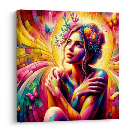 WANDBILD REGENBOGEN FARBHARMONIE - WANDBILDER FRAUEN - BILDER