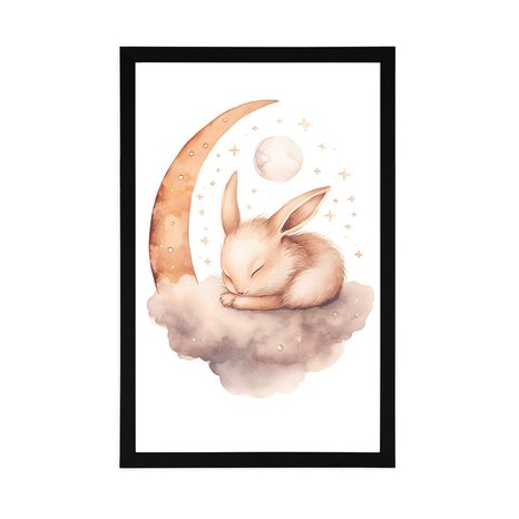 PLAGÁT ZASNENÝ ZAJAČIK - ZASNENÉ ZVIERATKÁ - PLAGÁTY