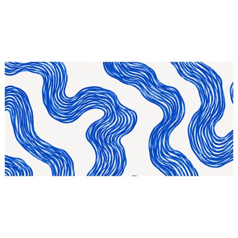 TABLEAU SUR TOILE – ONDULATIONS BLEUES DYNAMIQUES - IMAGES FORMES ABSTRAITES - TABLEAUX
