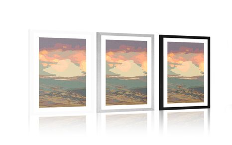 PLAGÁT S PASPARTOU OSLNIVÁ PRÍRODA - MOTÍVY Z NAŠEJ DIELNE - PLAGÁTY