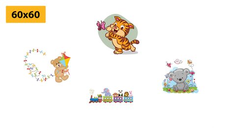 SET OBRAZŮ BAREVNÁ ZVÍŘÁTKA - SESTAVY OBRAZŮ - OBRAZY