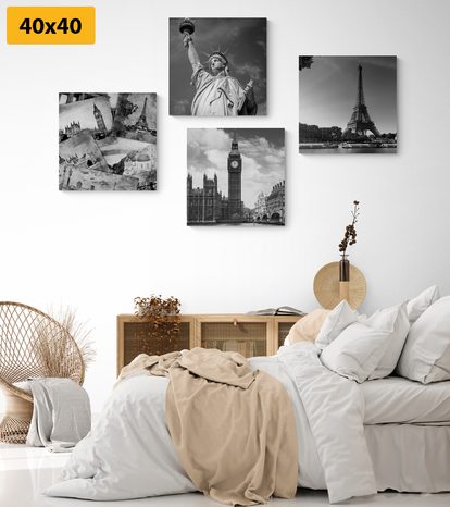 SET OBRAZŮ MĚSTA A HISTORICKÉ POHLEDNICE - SESTAVY OBRAZŮ - OBRAZY