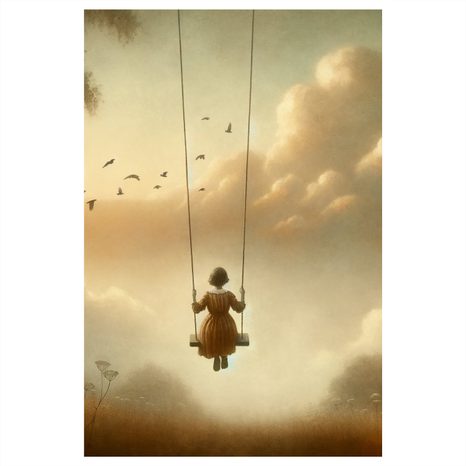 OBRAZ SNĚNÍ MEZI OBLAKY - OBRAZY LIDÍ - OBRAZY