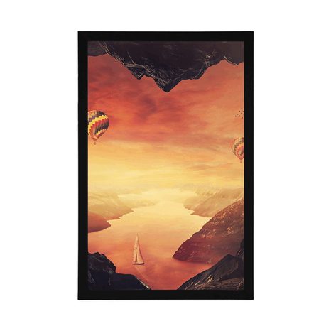 POSTER BLICK AUS DER HÖHLE - NATUR - POSTER