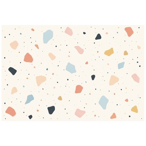 SAMOLJEPLJIVA FOTOTAPETA PASTELNI TERRAZZO OBLICI - DJEČJE TAPETE - TAPETE