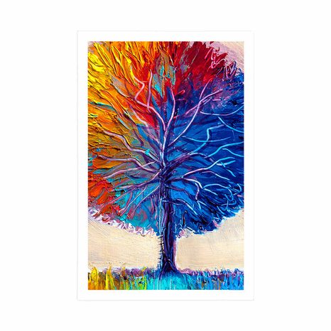 POSTER BUNTER AQUARELLBAUM - NATUR - POSTER