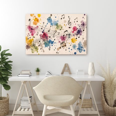 WANDBILD MUSIKALISCHE TÖNE IN FARBEN - MUSIKBILDER - BILDER
