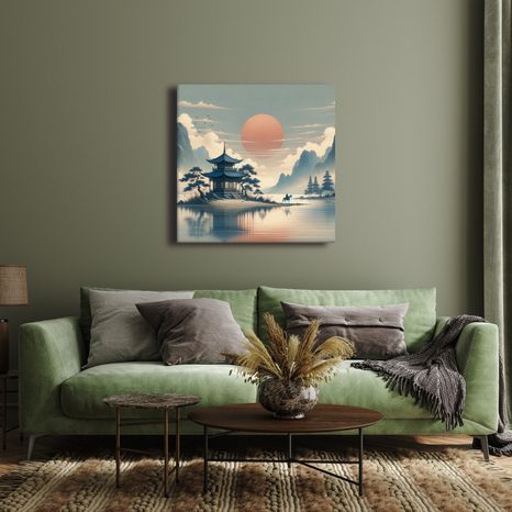 OBRAZ TICHO JAPONSKÉ PŘÍRODY - OBRAZY ŽENY - OBRAZY