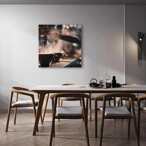 OBRAZ ESPRESSO V KAVÁRNĚ - OBRAZY JÍDLA A NÁPOJE - OBRAZY