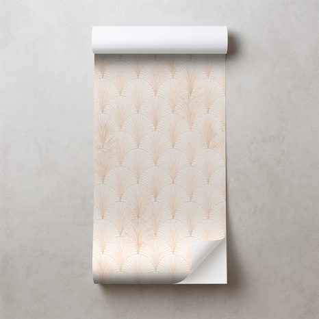 SELBSTKLEBENDE TAPETE BEIGE ART-DÉCO-GEOMETRIE - GEMUSTERTE TAPETEN - TAPETEN