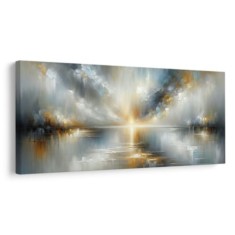 OBRAZ SLUNEČNÍ SVIT NAD JEZEREM - ABSTRAKTNÍ OBRAZY - OBRAZY