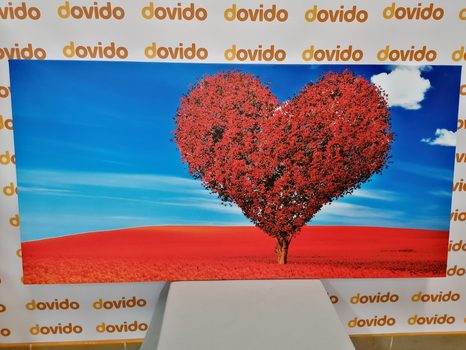 TABLEAU SUR TOILE – ARBRE MAGNIFIQUE EN FORME DE CŒUR - TABLEAUX D'AMOUR - TABLEAUX