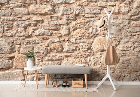FOTOTAPETA STĚNA Z KAMENE - TAPETY S IMITACÍ CIHLY, KAMENE A BETONU - TAPETY