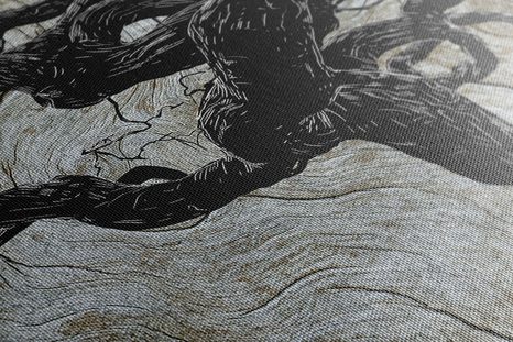 STAMPA SU TELA – ALBERO ASTRATTO SU LEGNO - QUADRI ALBERI DELLA VITA - STAMPE E QUADRI