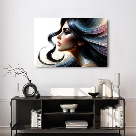 OBRAZ ŽENA S VĚTRNÝMI VLASY - OBRAZY ŽENY - OBRAZY