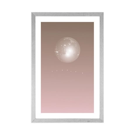 PLAKÁT S PASPARTOU MĚSÍC V JEMNÝCH TÓNECH - MOTIVY Z NAŠÍ DÍLNY - PLAKÁTY