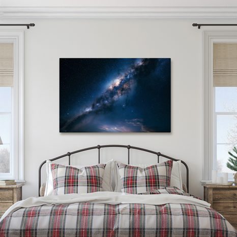 CANVASTAVLA VINTERGATAN I NATTEN - TAVLOR MED GALAXER - TAVLOR