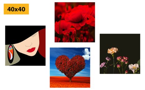 SET OBRAZŮ ELEGANTNÍ DÁMA - SESTAVY OBRAZŮ - OBRAZY