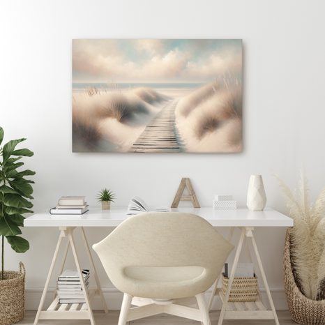 WANDBILD PFAD ZUM MEER IN DÜNEN - BILDER MEER UND STRAND - BILDER