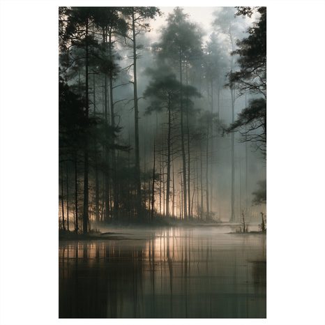 CANVASTAVLA TYST TALLSKOG I DIS - TAVLOR MED SKOG - TAVLOR