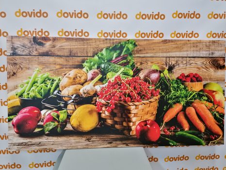 CANVAS PRINT FRESH FRUITS AND VEGETABLES - PICTURES - 🔥 TOTAL SALE 🔥