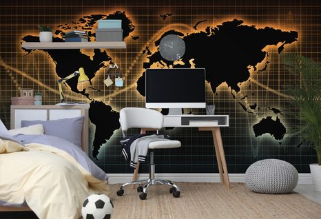 CARTA DA PARATI – MAPPA CON SFONDO ORIGINALE - CARTA DA PARATI MAPPE - CARTA DA PARATI