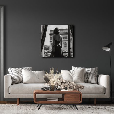 OBRAZ POHLED NA MĚSTO Z OKNA - OBRAZY ŽENY - OBRAZY