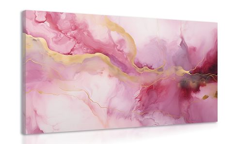 CANVAS PRINT PINK MARBLE - MARBLE PICTURES - PICTURES