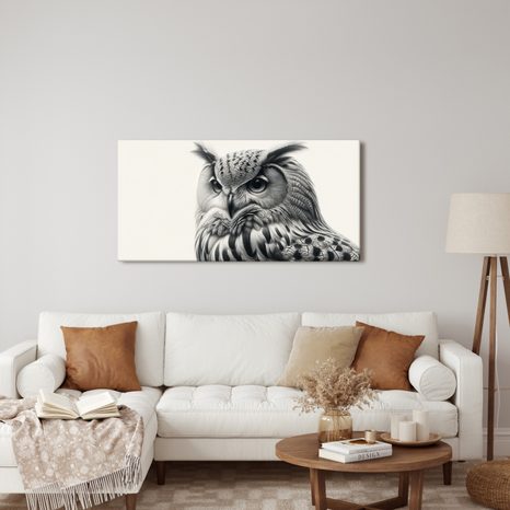 WANDBILD MAJESTÄTISCHE EULE - BILDER VON VÖGELN - BILDER