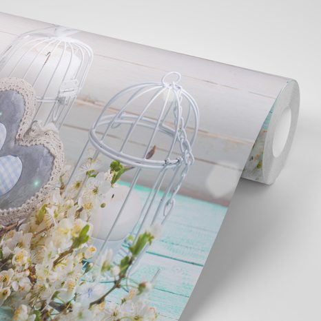 FOTOTAPETA VINTAGE SRDÍČKO A LUCERNIČKY - VINTAGE A RETRO TAPETY - TAPETY