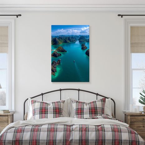 OBRAZ EXOTICKÉ OSTROVY V OCEÁNU - OBRAZY MOŘE A PLÁŽ - OBRAZY