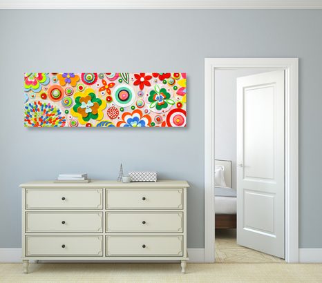 OBRAZ ABSTRAKCE KVĚTŮ - ABSTRAKTNÍ OBRAZY - OBRAZY