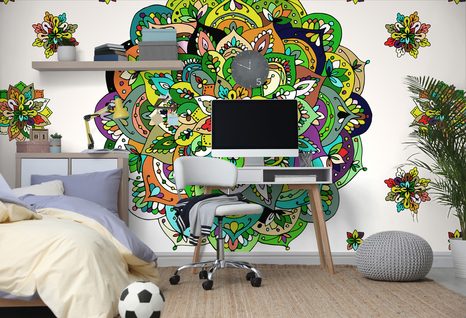 TAPETA ZELENÁ MANDALA - TAPETY FENG SHUI - TAPETY