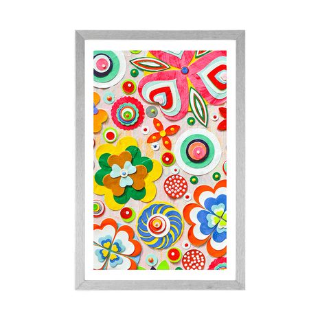 PLAGÁT ABSTRAKCIA KVETOV - ABSTRAKTNÉ A VZOROVANÉ - PLAGÁTY