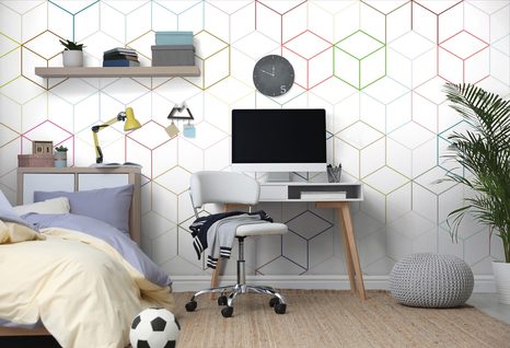 SAMOLEPIACA TAPETA FAREBNÉ KOCKY - SAMOLEPIACE TAPETY - TAPETY